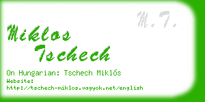 miklos tschech business card